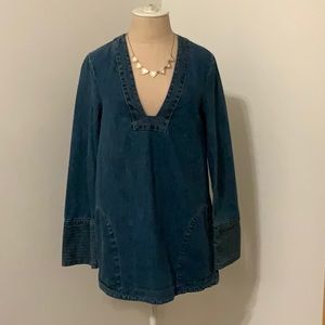 Free People Jean tunic top mini dress
